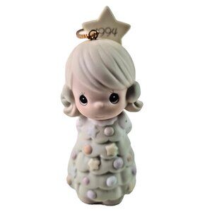 Precious Moments 530395 You're As Pretty As A Christmas Tree Ornament Figurin